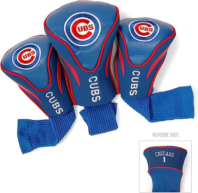 Chicago Cubs Golf  Head Covers, 3 Pack