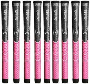 Winn Dri Tac Grey Pink Ladies Golf Grips, Pack of 8