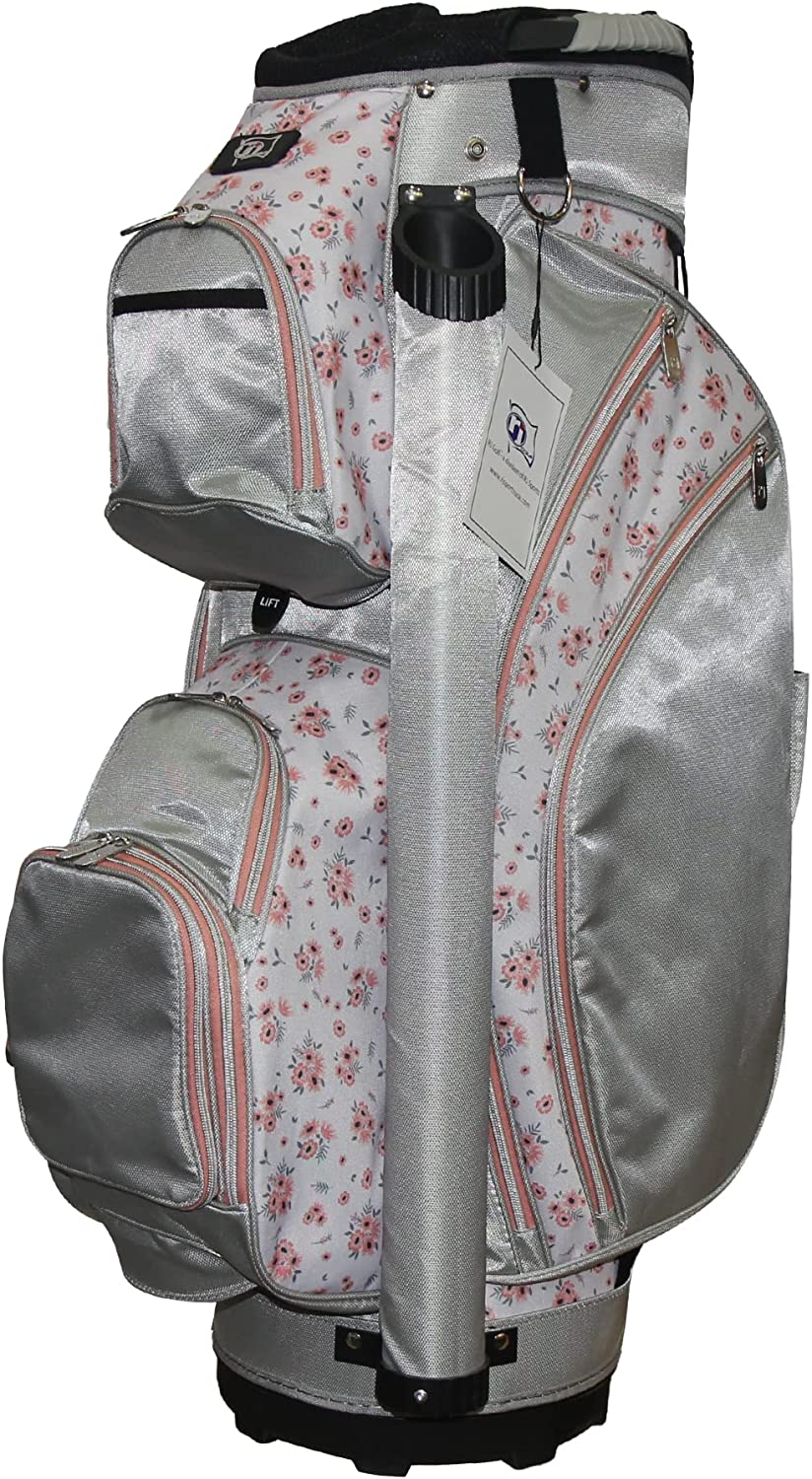 RJ Sports Bliss 14 Way Divider Top Ladies Deluxe Cart Bag Spring Pink