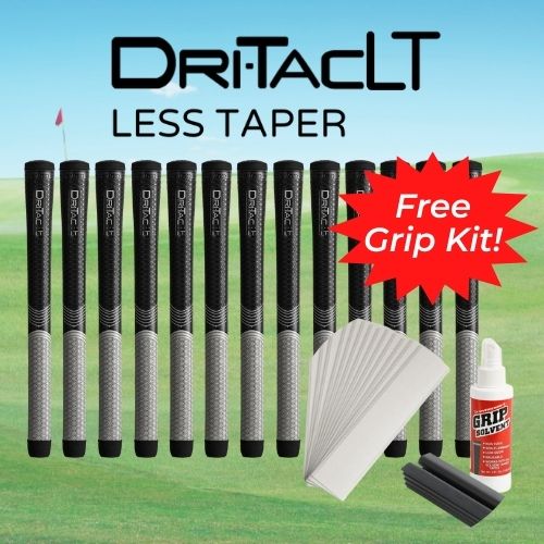 Winn Dri tac Less Tapered Golf Grip, All Sizes Within Free Grip Kit 13 Pack